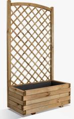 NIEUW - Plantenbak hout met klimrek 65 L, Verzenden, Nieuw