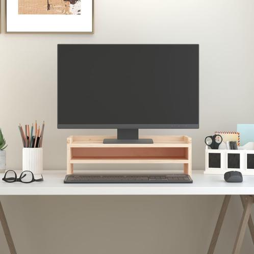 vidaXL Monitorstandaard 50x24x16 cm massief grenenhout, Computers en Software, Overige Computers en Software, Nieuw, Verzenden