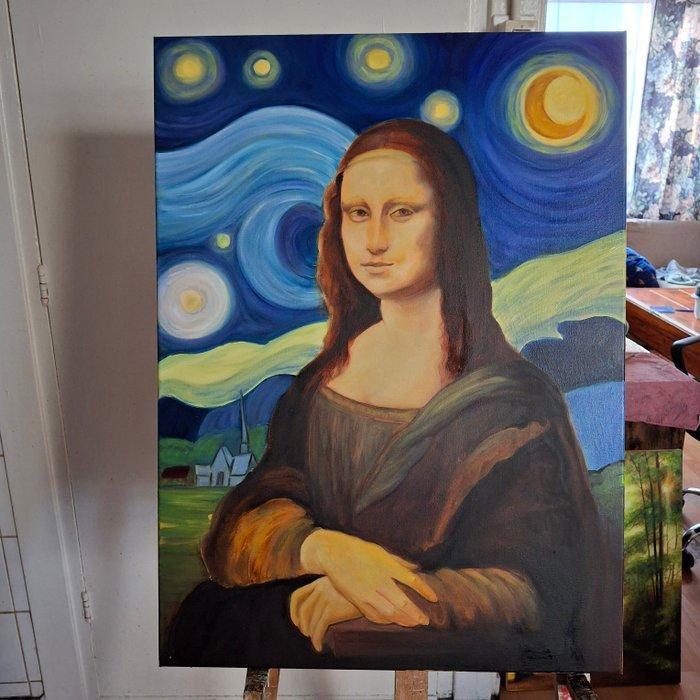 Mattiart (XX) - Mona Lisa, Antiek en Kunst, Kunst | Schilderijen | Modern