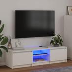 vidaXL Tv-meubel met LED-verlichting 140x40x36 cm wit, Verzenden, Nieuw