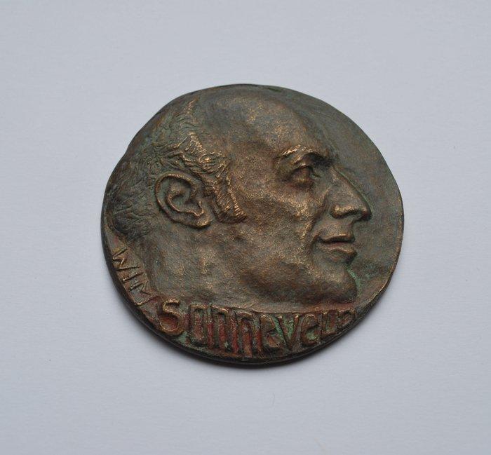 Penning - Jannes Limperg - Bronzen penning Wim Sonneveld´, Antiek en Kunst, Antiek | Meubels | Stoelen en Sofa's