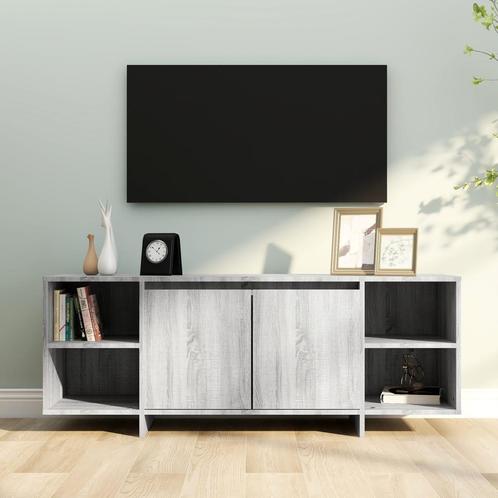 vidaXL Tv-meubel 130x35x50 cm bewerkt hout grijs sonoma, Huis en Inrichting, Kasten |Televisiemeubels, Nieuw, Verzenden
