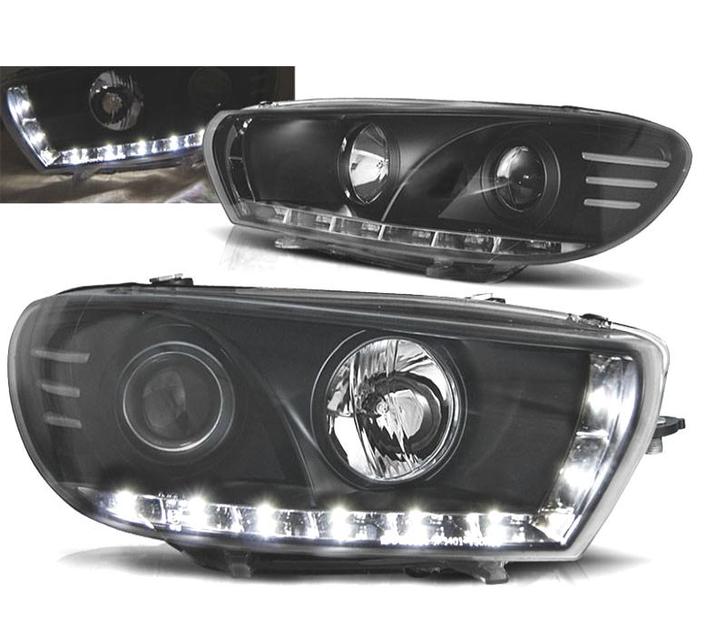 PHARES POUR VOLKSWAGEN VW SCIROCCO 08-14 DAYLIGHT FOND NOIR, Auto-onderdelen, Verlichting, Verzenden