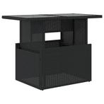 Rattan Tuintafel 100x55cm Zwart | OP = OP, Verzenden, Nieuw, Rechthoekig, Wicker
