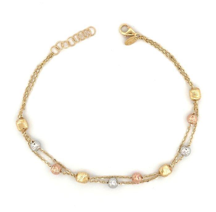 Handmade - Armband - 2.7 g - 18 karaat Geel goud, Roségoud,, Handtassen en Accessoires, Armbanden