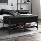 vidaXL Schoenenbank 102x42x45 cm bewerkt hout zwart, Verzenden, Nieuw