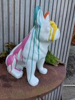 Beeld, French bulldog sitting in color - 41 cm - polyresin