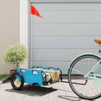 vidaXL Fietstrailer oxford stof en ijzer blauw, Fietsen en Brommers, Verzenden, Nieuw