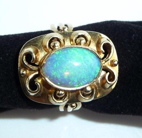 Bague - 14 carats Or jaune -  2.30ct. tw. Opale - Opale, Handtassen en Accessoires, Ringen