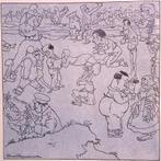 Spotprent over kunstenaars van De Notenkraker op het strand, Antiek en Kunst, Verzenden