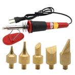 Houtbranderset woodburning soldeerbout 30w met 5 bits, Hobby en Vrije tijd, Nieuw