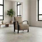 Leren fauteuil Glory - Toledo Smog (grijs), Huis en Inrichting, Fauteuils, Nieuw, Ophalen of Verzenden, 50 tot 75 cm, Industrieel, Modern