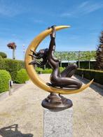 sculptuur, Woman - Moon fairy - 82 cm - Brons, Antiek en Kunst
