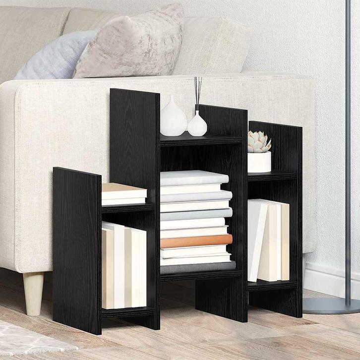 vidaXL Bijzetkast Zwart eiken 60 x 26 x 60 cm Bewerkt hout, Huis en Inrichting, Kasten | Dressoirs, Nieuw, Verzenden