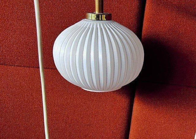 Massive - Lampe - Verre, Bois, Laiton, Antiek en Kunst, Antiek | Verlichting