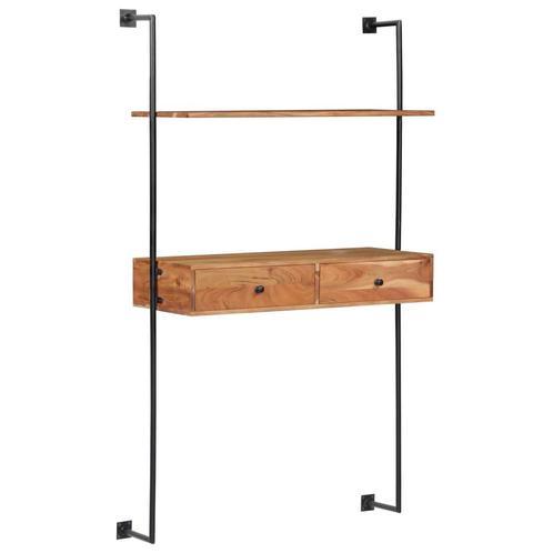 vidaXL Wandbureau 90x40x170 cm massief acaciahout, Huis en Inrichting, Kasten | Wandmeubels, Nieuw, Verzenden