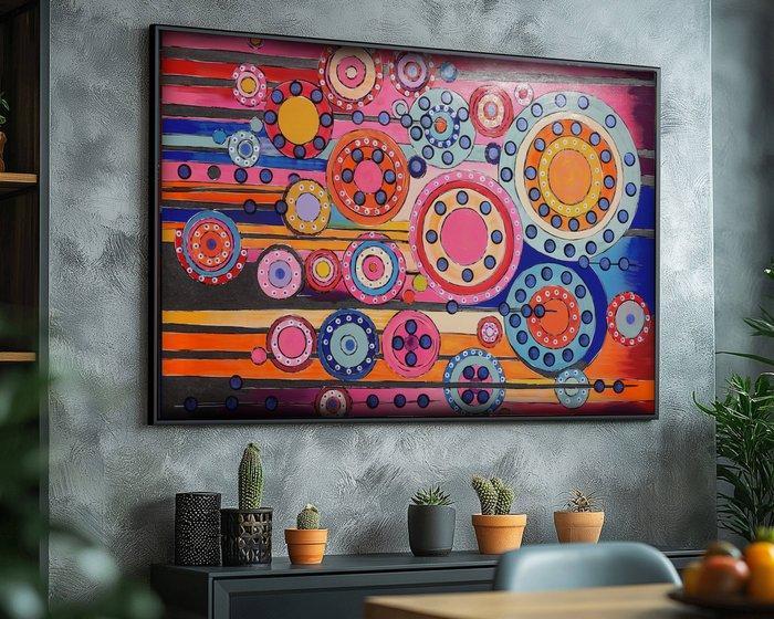 Ksavera - Cubism A1398 - abstract painting on XXL canvas, Antiek en Kunst, Kunst | Schilderijen | Modern