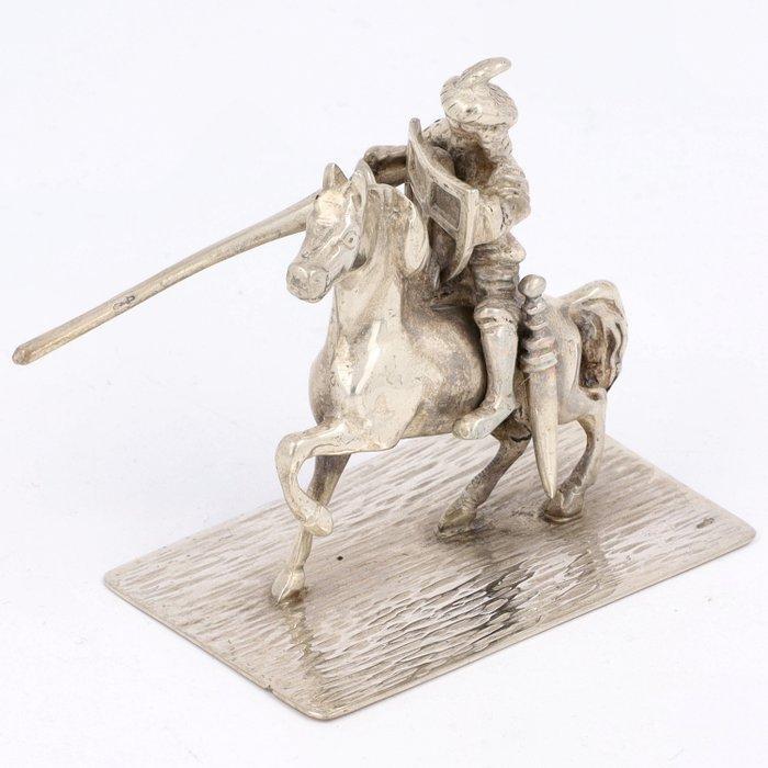 C. & A. Lesener - Toernooiridder te Paard *NO RESERVE* -, Antiek en Kunst, Antiek | Zilver en Goud