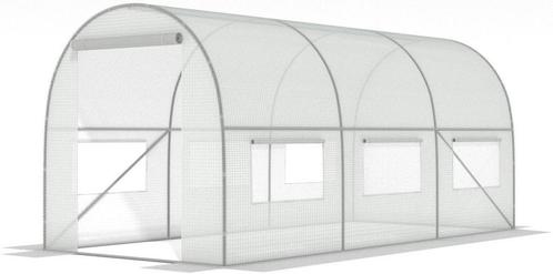 Folietunnel voor groenten - 4x2,5x2 meter - 6 ramen met k..., Tuin en Terras, Kassen, Nieuw, Ophalen of Verzenden