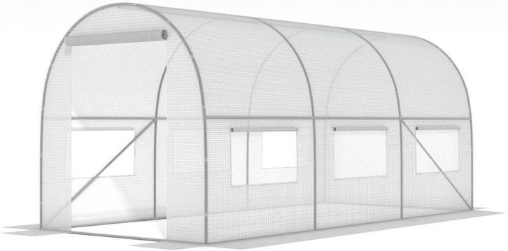 Folietunnel voor groenten - 4x2,5x2 meter - 6 ramen met k..., Tuin en Terras, Kassen, Nieuw, Ophalen of Verzenden