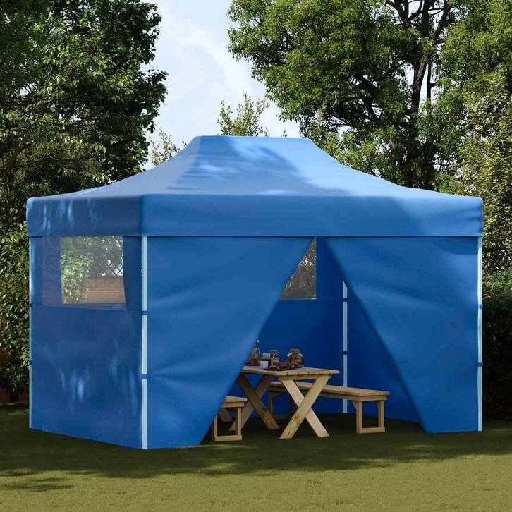 vidaXL Partytent Blauw 291 x 431 x 315 cm Oxford Stof, Tuin en Terras, Partytenten, Nieuw, Verzenden