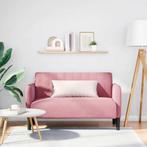 vidaXL Loveseat bank 109 cm fluweel roze, Huis en Inrichting, Zetels | Zetels, Verzenden, Nieuw