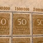 Duitse Rijk 1923 - 50.000 Mark in blok van 8 met plaatfout -, Postzegels en Munten, Gestempeld