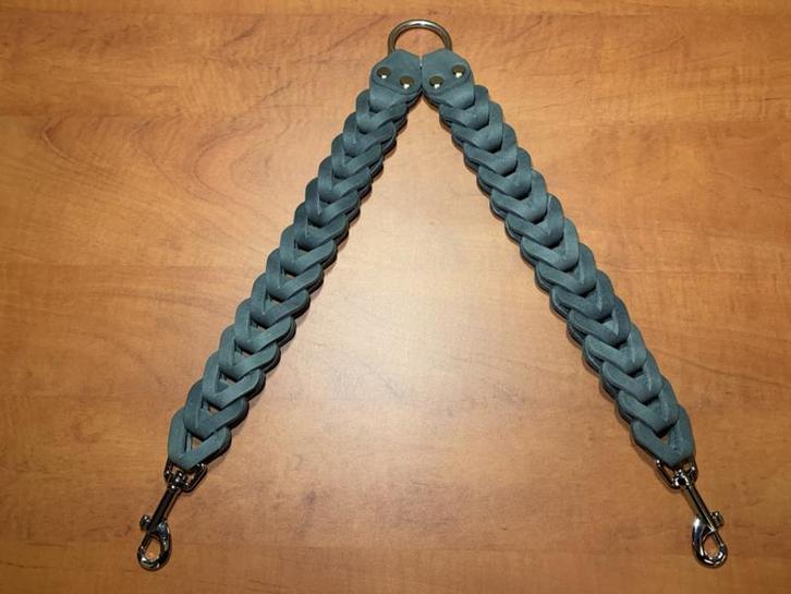 Leren duo honden riem Grey, Auto-onderdelen, Overige Auto-onderdelen, Nieuw, Ophalen of Verzenden