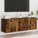 vidaXL Tv-meubels 2 st wandgemonteerd 60x30x41 cm gerookt, Huis en Inrichting, Kasten |Televisiemeubels, Verzenden, Nieuw