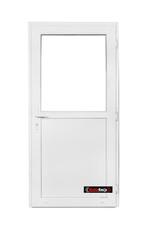 PVC Kunststof deur B85xH185 en B90xH190 buitendraaiend!!, Doe-het-zelf en Bouw, Deuren en Vliegenramen, Nieuw, 80 tot 100 cm, Glas