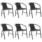 vidaXL Tuinstoelen 6 st 110 kg kunststof rattan en staal, Tuin en Terras, Tuinstoelen, Verzenden, Nieuw