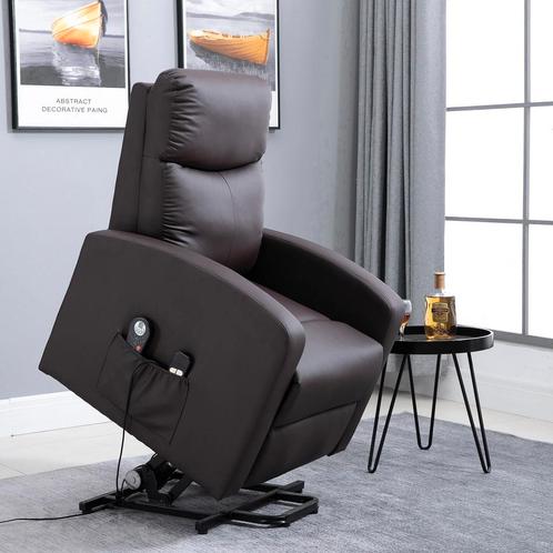 Relaxfauteuil – Luxe Comfort - Elektrische Massage - Bruin, Huis en Inrichting, Stoelen, Bruin, Nieuw, Stof, Ophalen of Verzenden