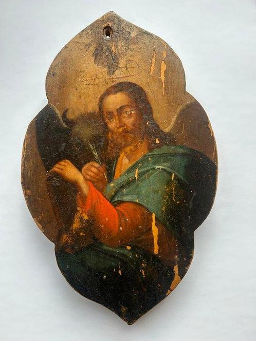 Artiste inconnu - Evangelist Lukas mit dem Stier, Antiek en Kunst, Kunst | Niet-Westerse kunst