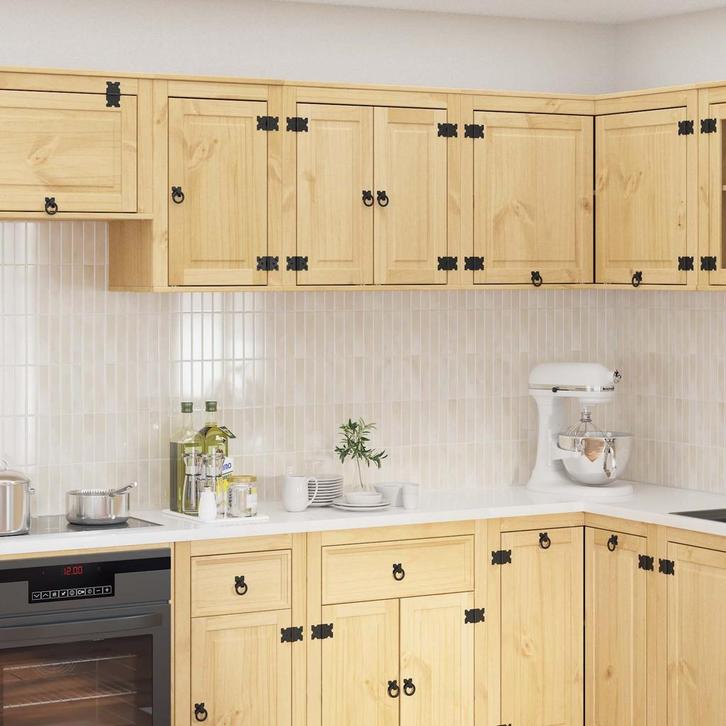 vidaXL Kast met plank Honing 60 x 32 x 40 cm Massief, Huis en Inrichting, Kasten | Overige, Nieuw, Verzenden