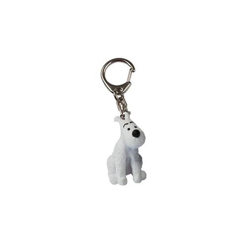 Kuifje PVC Sleutelhanger Bobbie Zittend 3 cm, Verzamelen, Stripfiguren, Ophalen of Verzenden