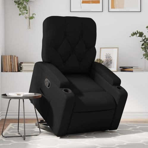 vidaXL Sta-op-stoel kunstleer zwart, Maison & Meubles, Fauteuils, Envoi