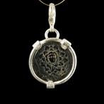 Grec antique mycénien Argent Pendentif avec une pièce de, Handtassen en Accessoires