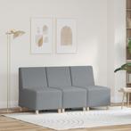 vidaXL Sofa Stoel Licht Grijs 55 cm Stof 3 pcs Lichtgrijs, Huis en Inrichting, Zetels | Zetels, Verzenden, Nieuw