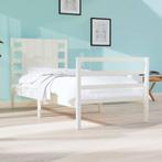 vidaXL Bedframe zonder matras massief grenenhout wit 75x190, Verzenden, Nieuw