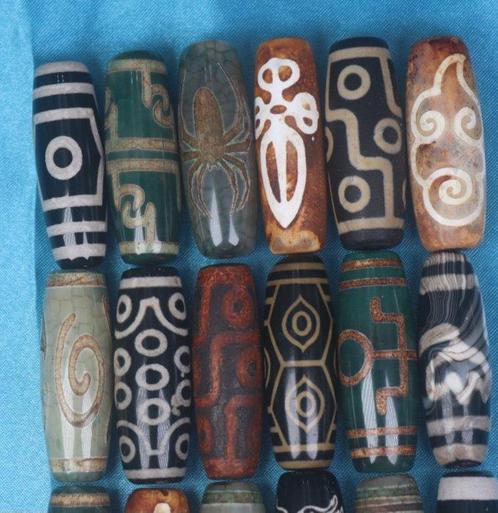 Dzi Parels - Tibetaanse Dzi Amulet - Spin Dzi, 9-Oog Dzi,, Antiek en Kunst, Antiek | Overige Antiek