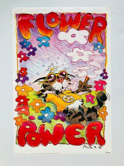 Alex - Verkerke - Flower Power - Années 1990, Antiquités & Art, Art | Dessins & Photographie