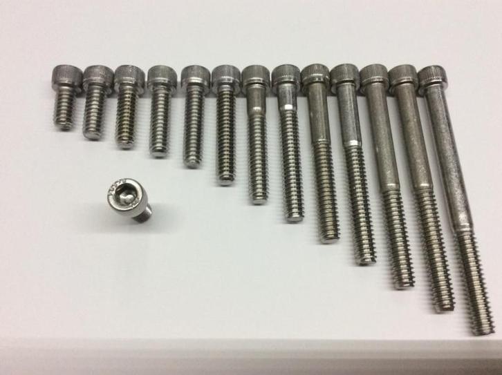 1/4-20 bouten inbus RVS div. Lengte, Auto-onderdelen, Overige Auto-onderdelen, Nieuw, Ophalen of Verzenden