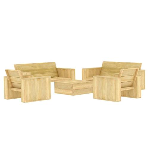vidaXL 5-delige Loungeset geïmpregneerd grenenhout, Tuin en Terras, Tuinsets en Loungesets, Loungeset, Nieuw, Verzenden