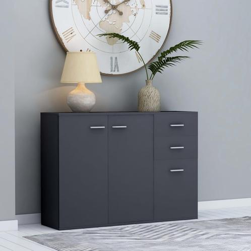 vidaXL Dressoir 105x30x75 cm bewerkt hout grijs, Huis en Inrichting, Kasten | Dressoirs, Nieuw, Verzenden