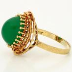 Ring - 18 karaat Geel goud - Calcedoon, Handtassen en Accessoires, Ringen, Nieuw