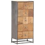 Ladekast Recycled Hout 45x30x100 | Retour Deal | 40% Korting, Huis en Inrichting, Kasten | Ladekasten, Verzenden, Nieuw
