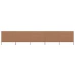vidaXL Windscherm 5-panelen 600x80 cm stof taupe, Tuin en Terras, Verzenden, Nieuw