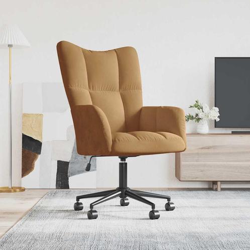 vidaXL Relaxstoel fluweel bruin, Huis en Inrichting, Fauteuils, Nieuw, Verzenden