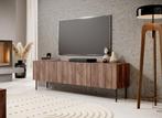 TV-Meubel eiken 190x40x58 - 4 deuren metalen pootjes, Huis en Inrichting, Kasten |Televisiemeubels, Overige materialen, Verzenden