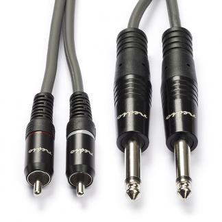 Tulp naar 2x jack 6.35 mm kabel | Nedis | 1.5 meter, TV, Hi-fi & Vidéo, Câbles audio & Câbles de télévision, Envoi